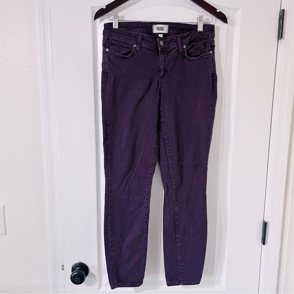 PAIGE Denim - Paige Verdugo Ankle Jeans Purple Size 28